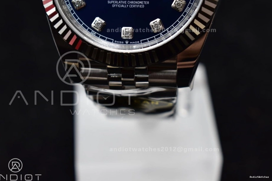 DateJust Edition Jubilee VR SS On 41 Bracelet Dial 904L 126334 Diamonds Clean Steel Best 406 1:1 Neat Blue 0107